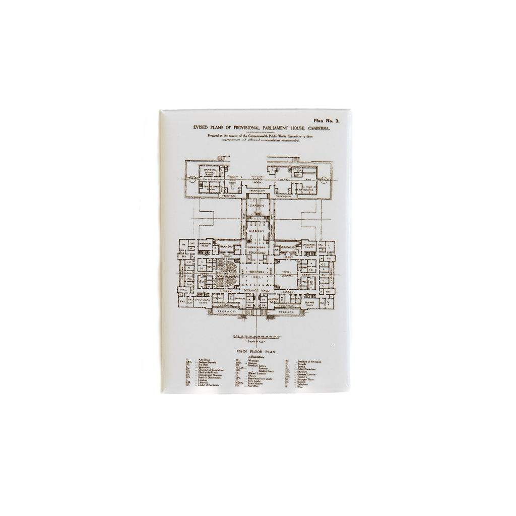 Old Parliament House Floor Plan Magnet