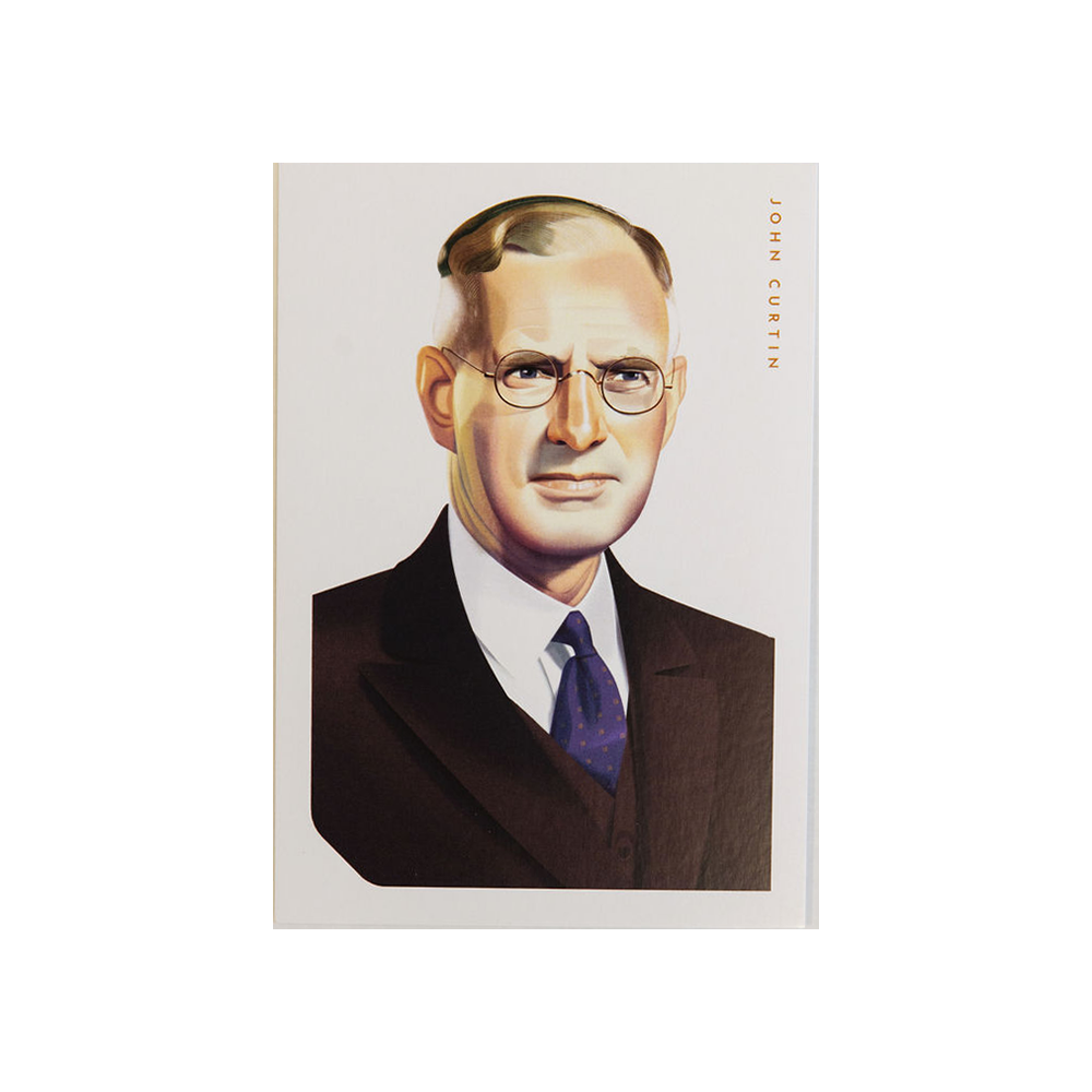 John Curtin Postcard