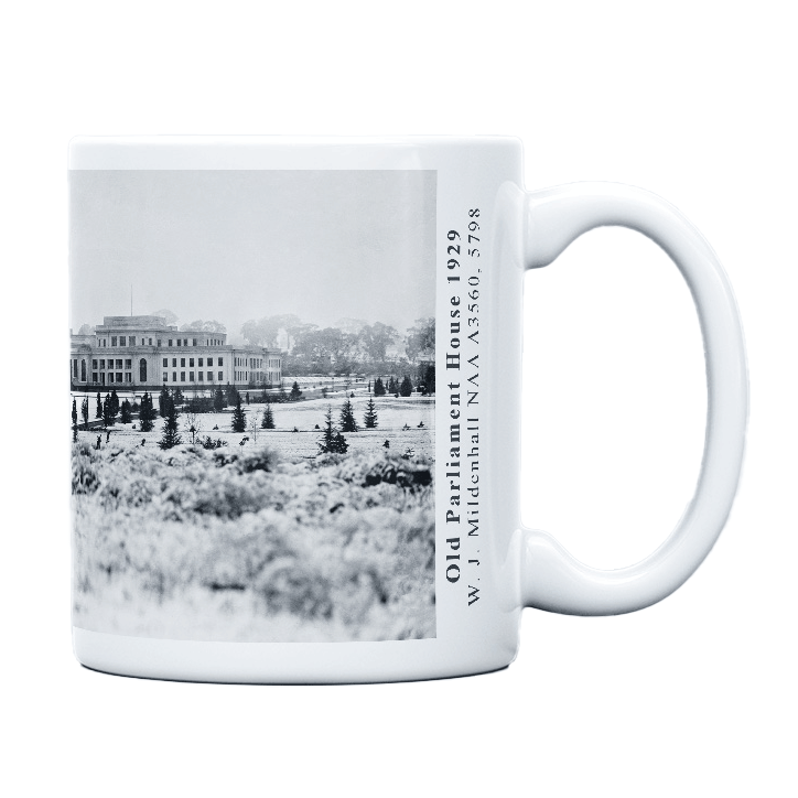 Old Parliament House in Snow Mug