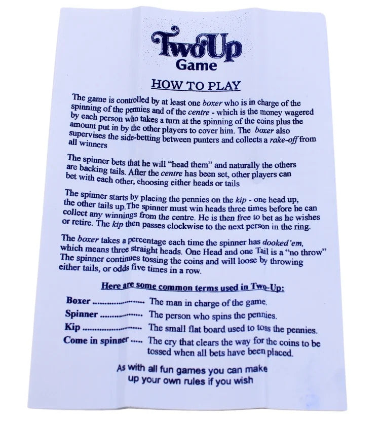 Australia's Two Up Game