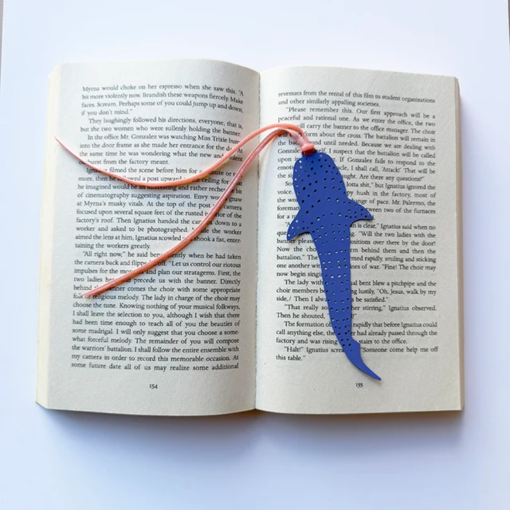 Whale Shark Bookmark in Denim
