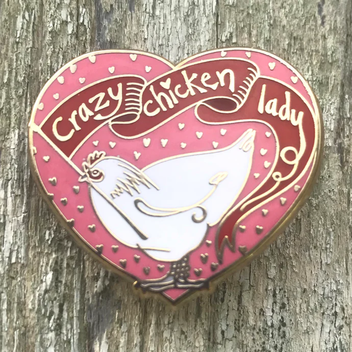 Crazy Chicken Lady - Lapel Pin
