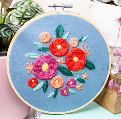 Rose Garden Embroidery Kit