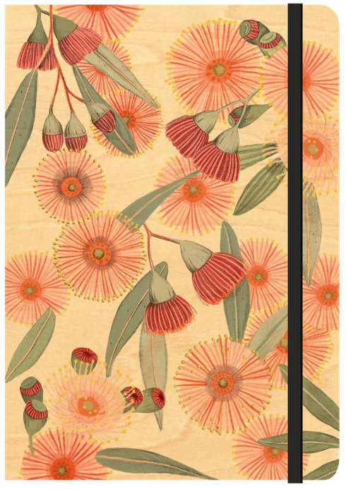 Red Eucalyptus Burst A5 Wood Journal - Greenigo