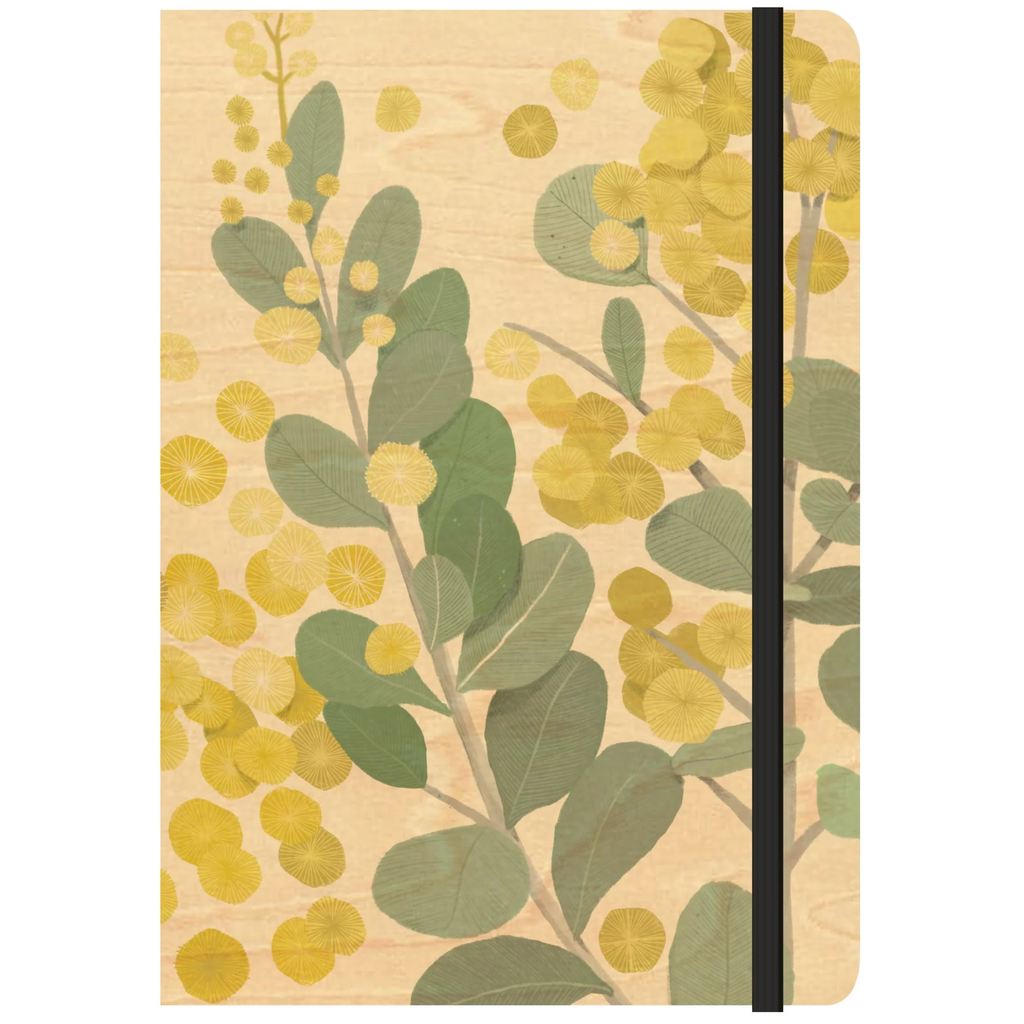 Golden Wattle A5 Wood Journal - Greenigo