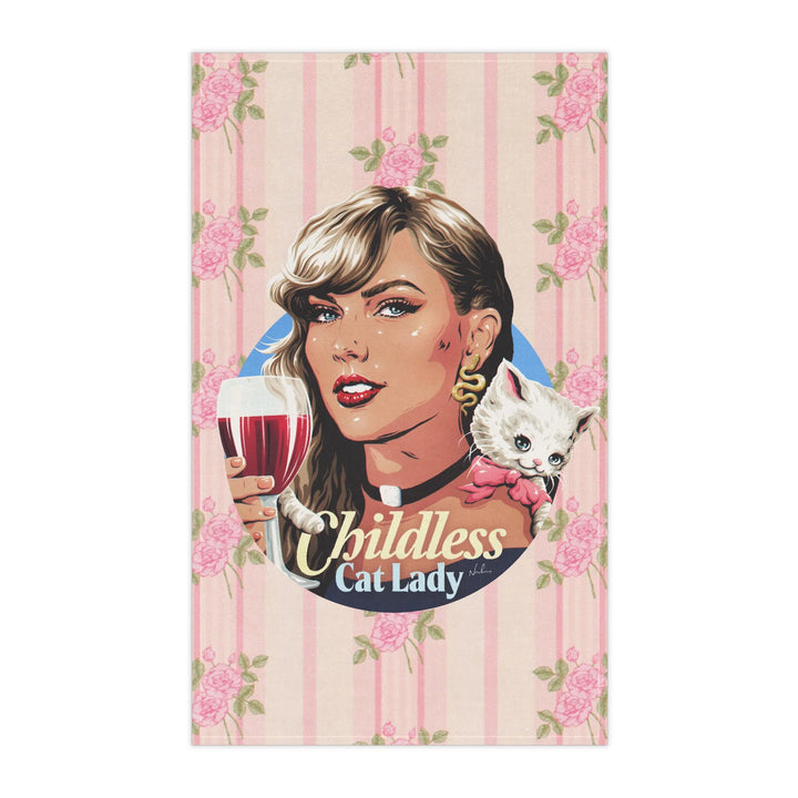 Childless Cat Lady Tea Towel