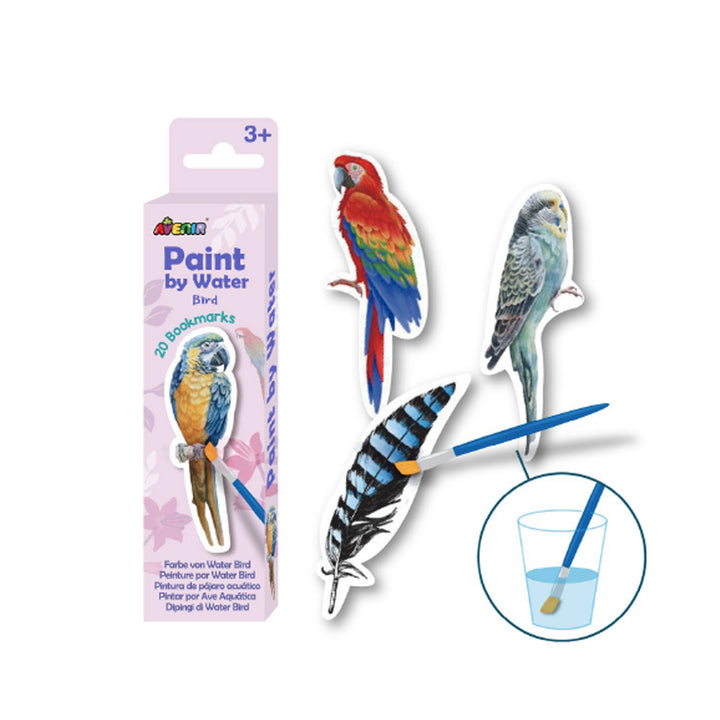 Avenir Bird Paint by Water Bookmarks