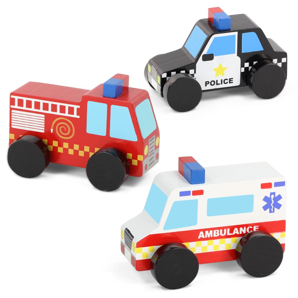 Mini Wooden Emergency Vehicles
