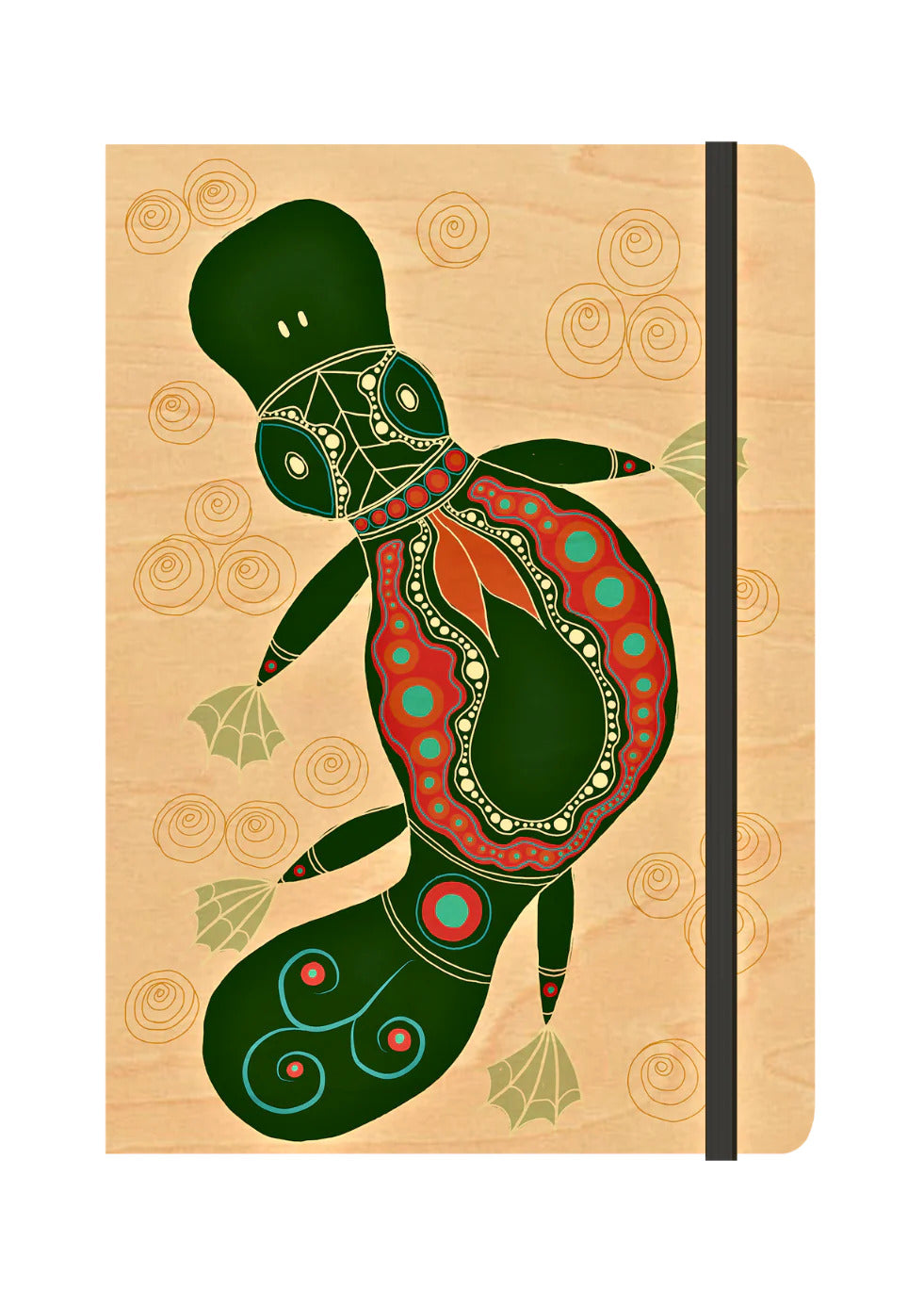 Gugula (Platypus)  B6 Wood Notebook - Greenigo