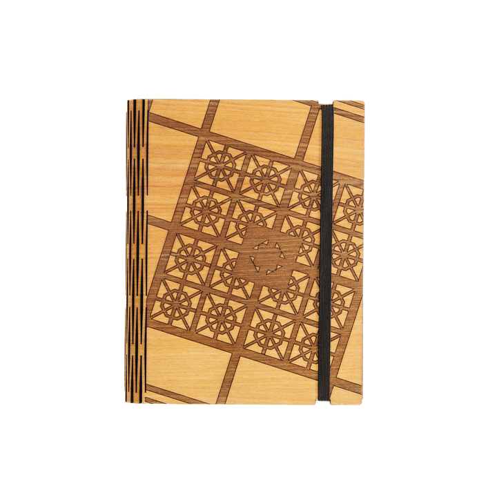 Old Parliament House Wooden Etched Notebook A6 - Angled