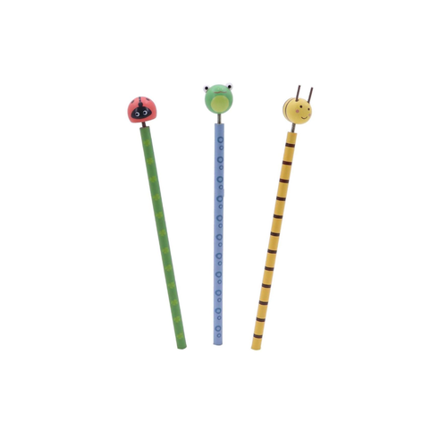 Wooden Spring Animal Pencil