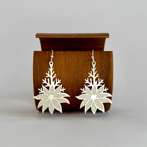 Flannel Flower Hook Earring