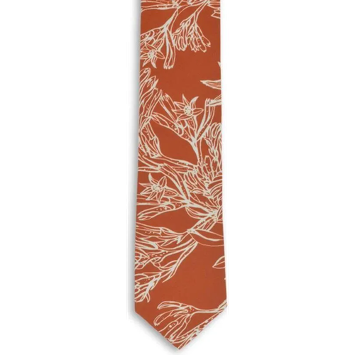 Peggy and Finn Kangaroo Paw Burnt Orange Cotton Tie