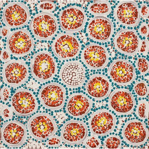 Painting Jereline Nungarrayi Brown/Wanakiji Jukurrpa/Bush Tomato Dreaming