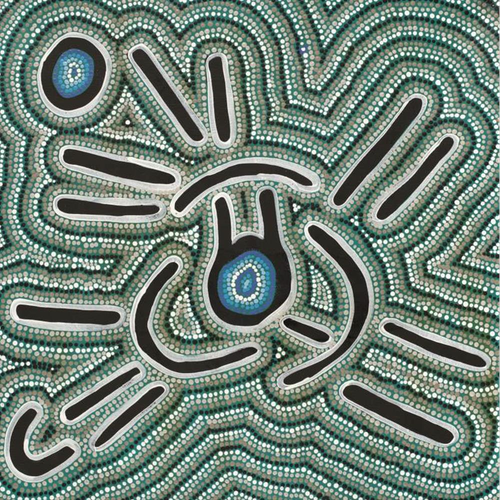 Painting Jason Japalijarri Woods/Watiya-warnu Jukurrpa/Seed Dreaming
