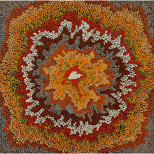 Painting Cherina Nampijinpa Singlton/Yankirri Jukurrpa/Emu Dreaming