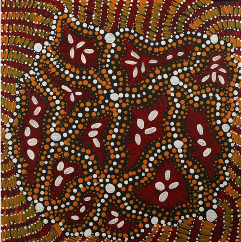 Painting Sylvannia Nungarrayi Spencer/Wardapi Jukurrpa/Goanna Dreaming