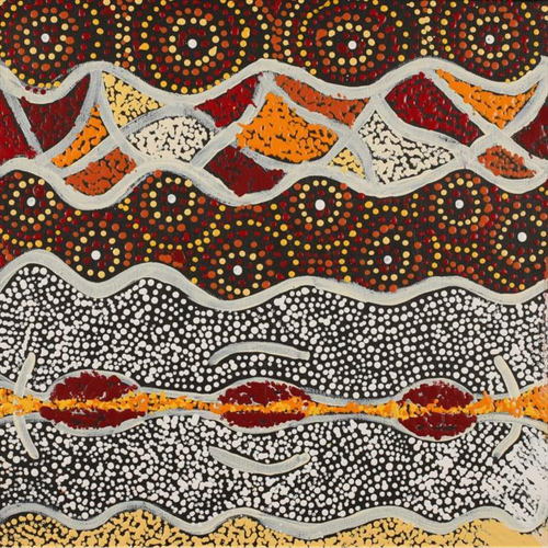 Painting Selma Napanangka Tasman/Wanakiji Jukurrpa/Bush Tomato Dreaming