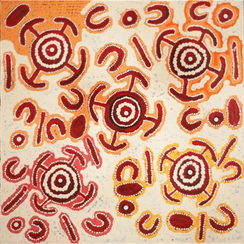 Painting Nancy Nungarrayi Collins/Liwirringki Jukurrpa/Burrowing Skink Dreaming