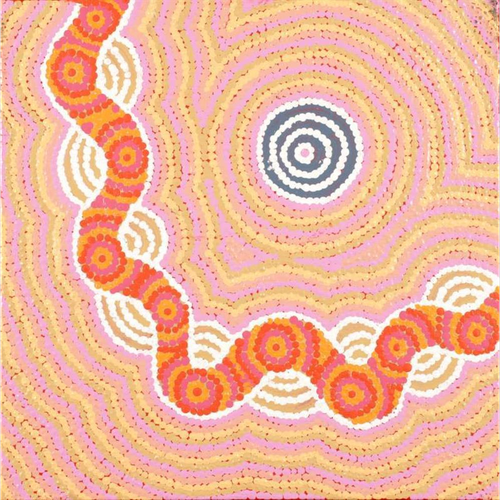 Painting Patricia Nakamarra Oldfield/Warna Jukurrpa/Snake Dreaming