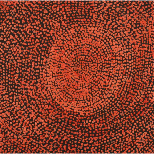 Painting Sarah Napurrurla leo/ Ngpa Jukurrpa/Water Dreaming