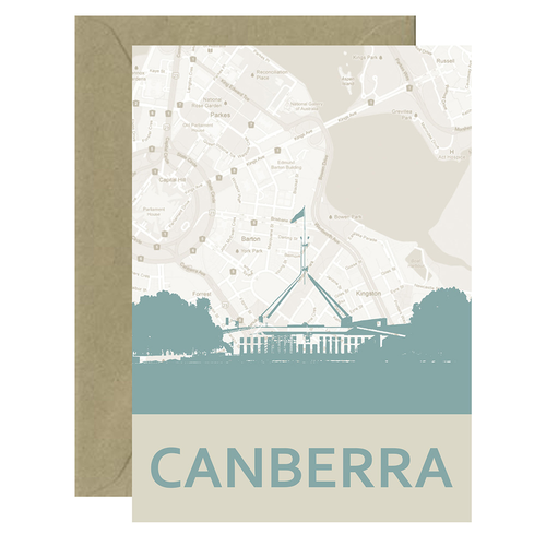 Canberra Skyline Greeting Card