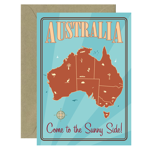 Vintage Sunny Side Greeting Card