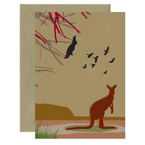 Outback Kangaroo Greeting Card