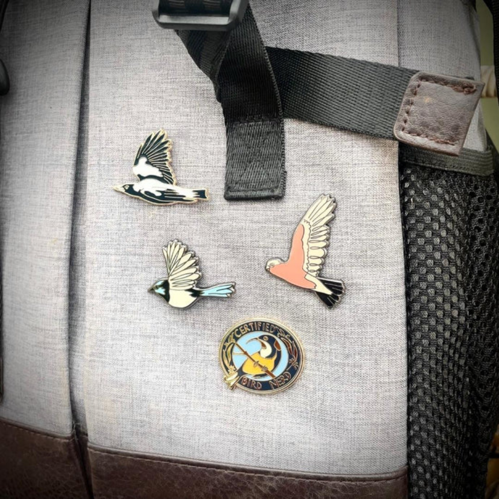 Australian Magpie in Flight - Lapel Pin