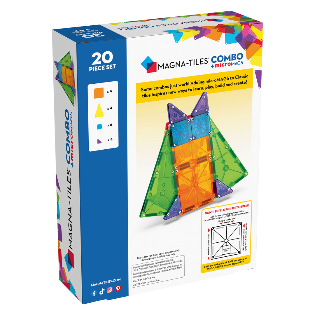 Magna-Tiles Micromags 20 Piece Set