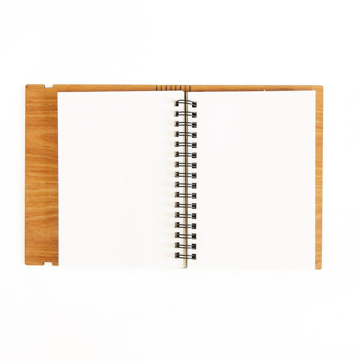 Old Parliament House Wooden Etched Notebook A6 - Centered