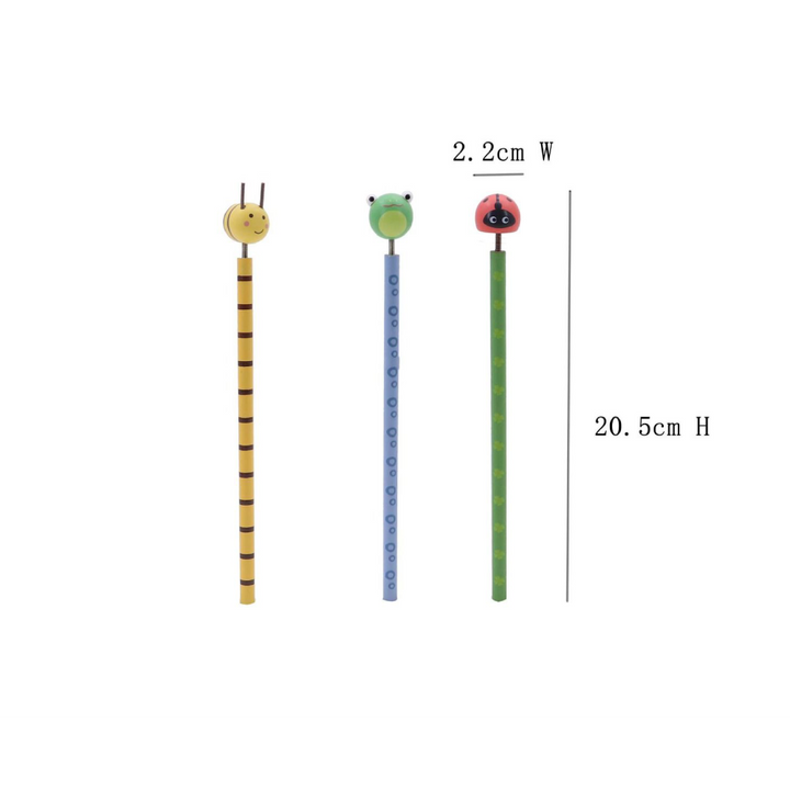 Wooden Spring Animal Pencil