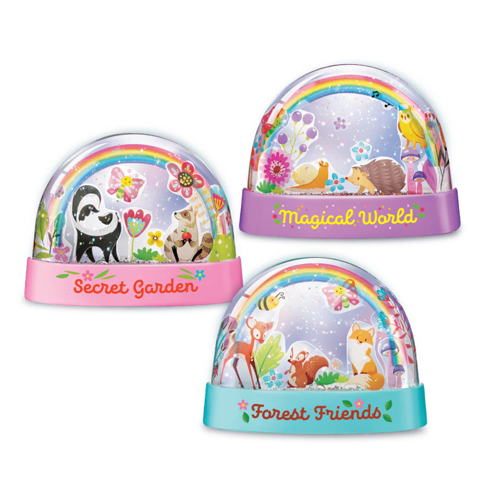 4M Mini Glitter Rainbow Water Domes