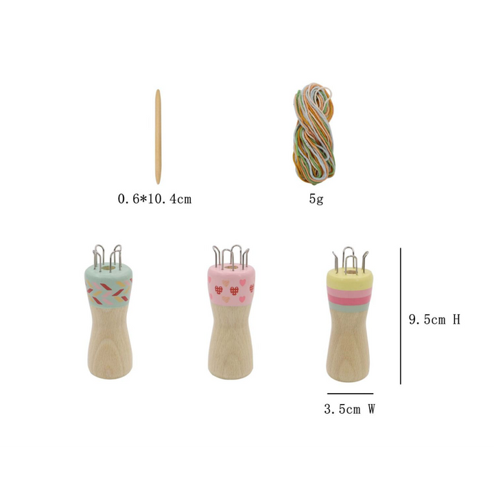 Wooden Knitting Doll