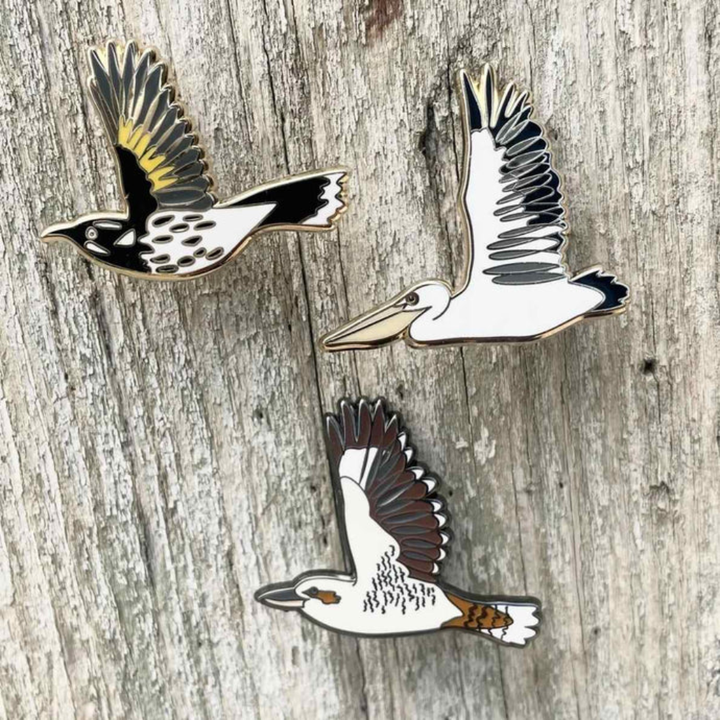 Kookaburra in Flight Lapel Pin