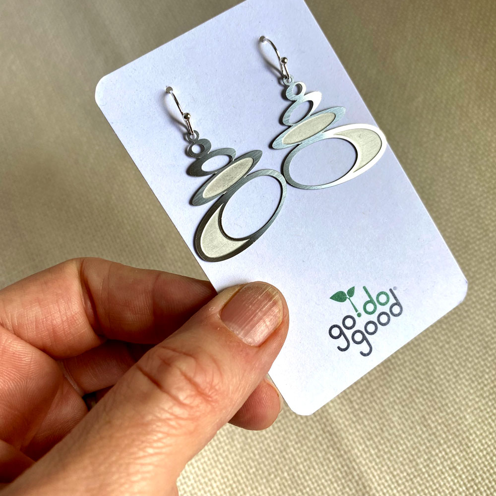 Pebble Hook Earrings Lrg